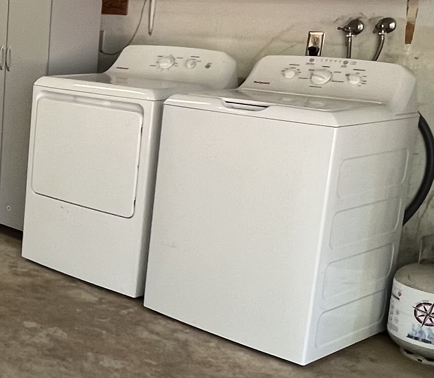 Washer and Dryer in the Garage
